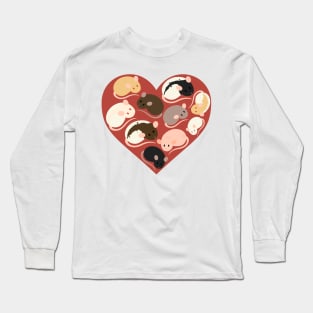 I Love Rats Heart Long Sleeve T-Shirt